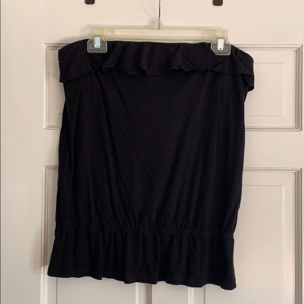 American Eagle black ruffle tube top